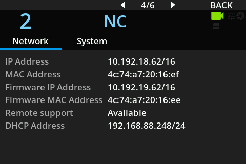 Network Menu