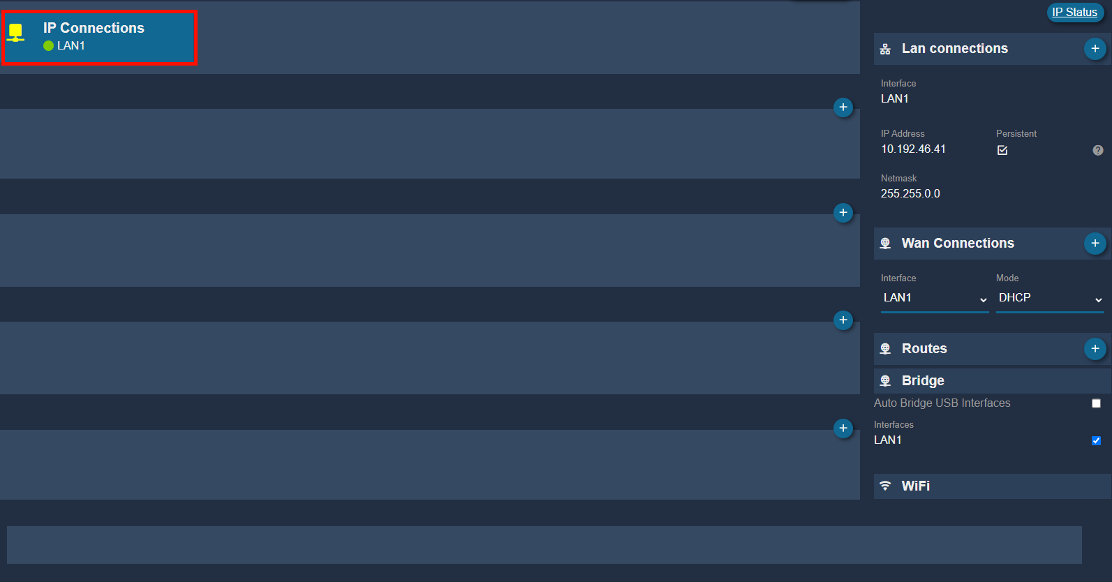 LAN Menu